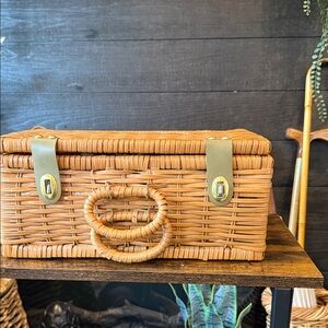 Wicker Storage Basket with Handles
